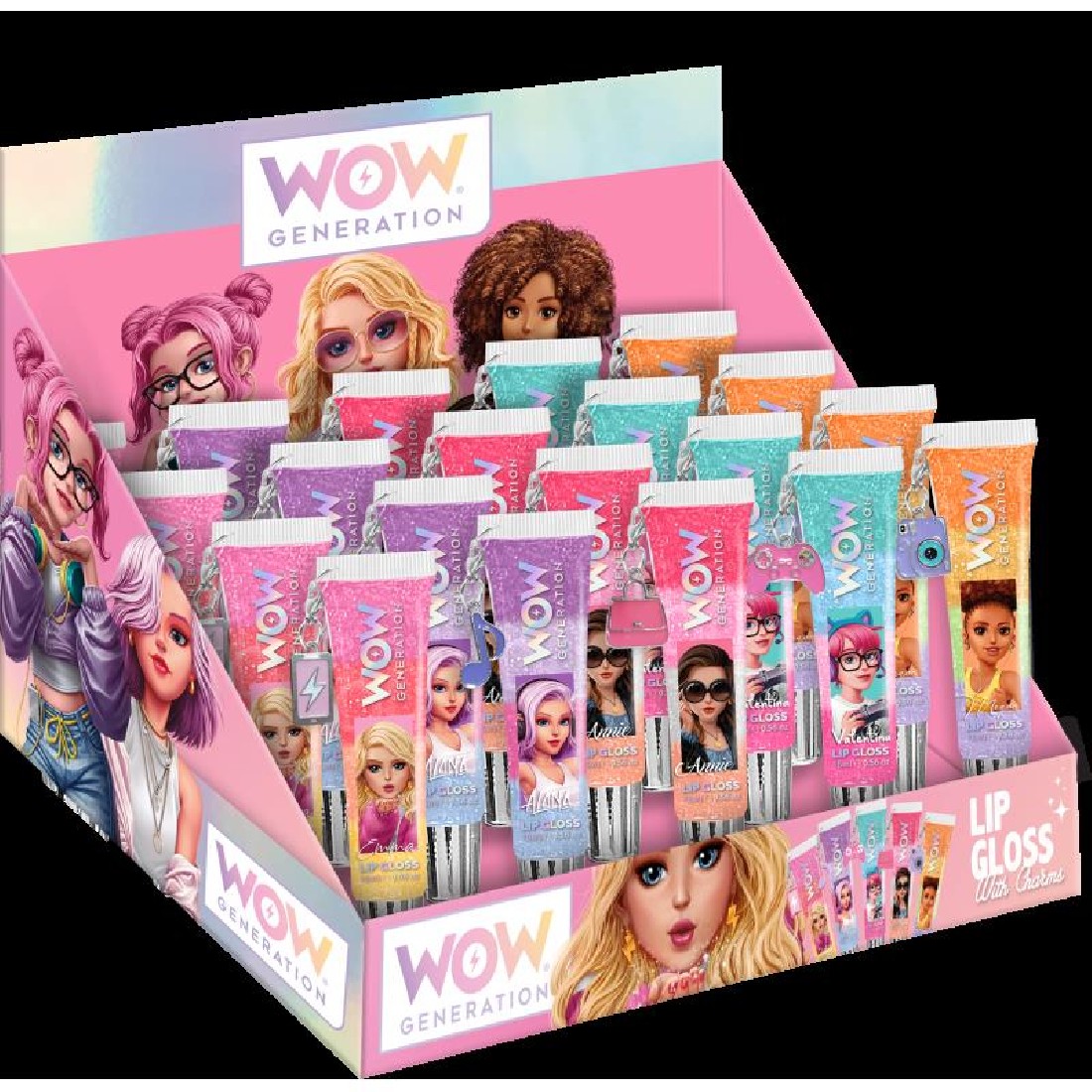 Lip Gloss with charms 88544 Wow Generation