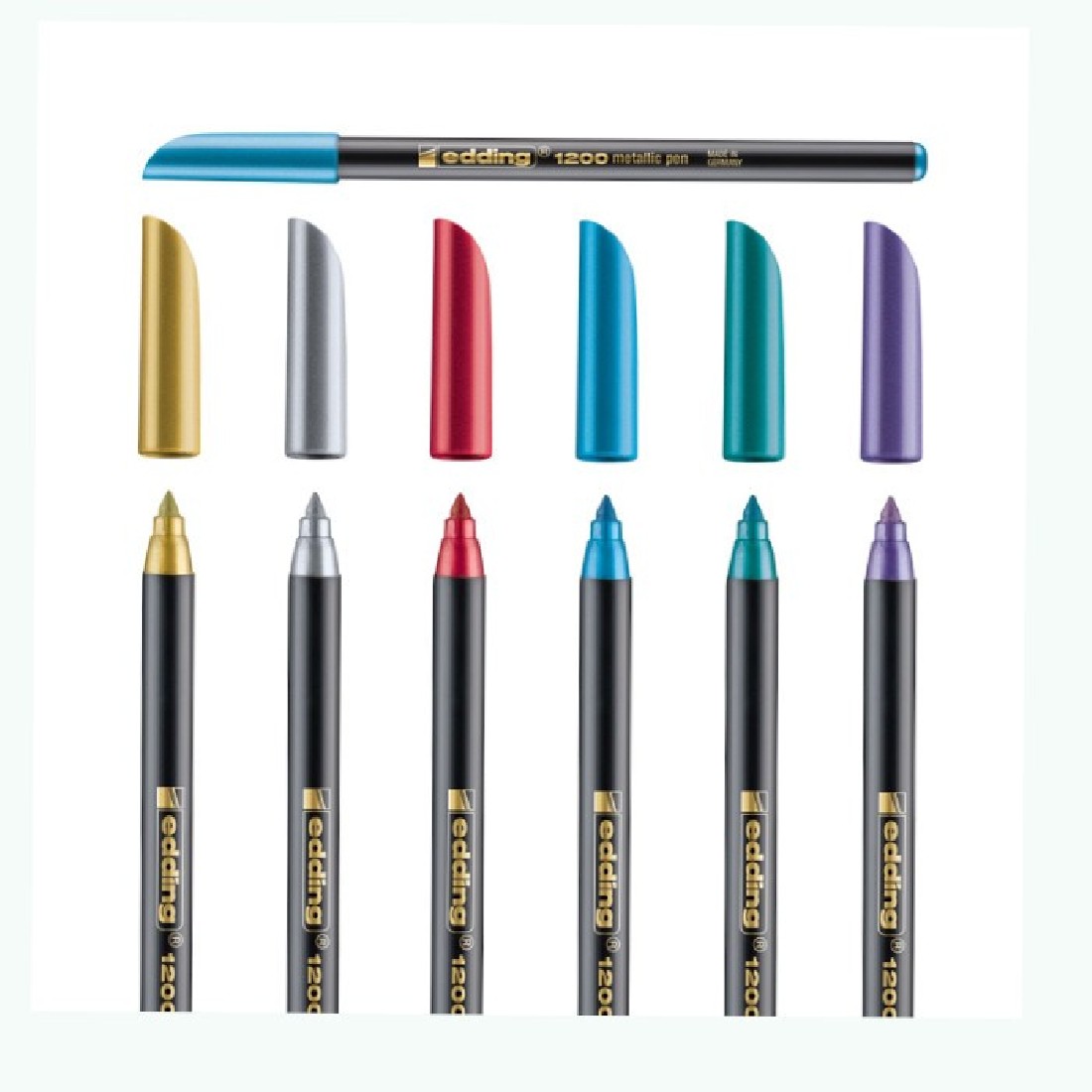 Μαρκαδόρος Ινών Μεταλλικό Aσημί 1200 Edding