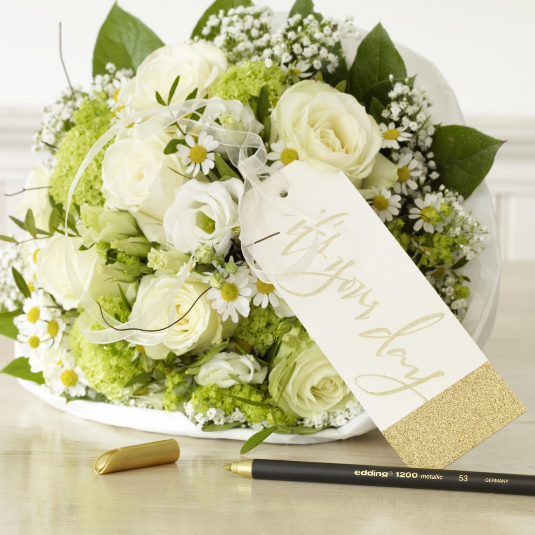 Μαρκαδόρος 1200 Ινών Μεταλλικό Χρυσό Edding