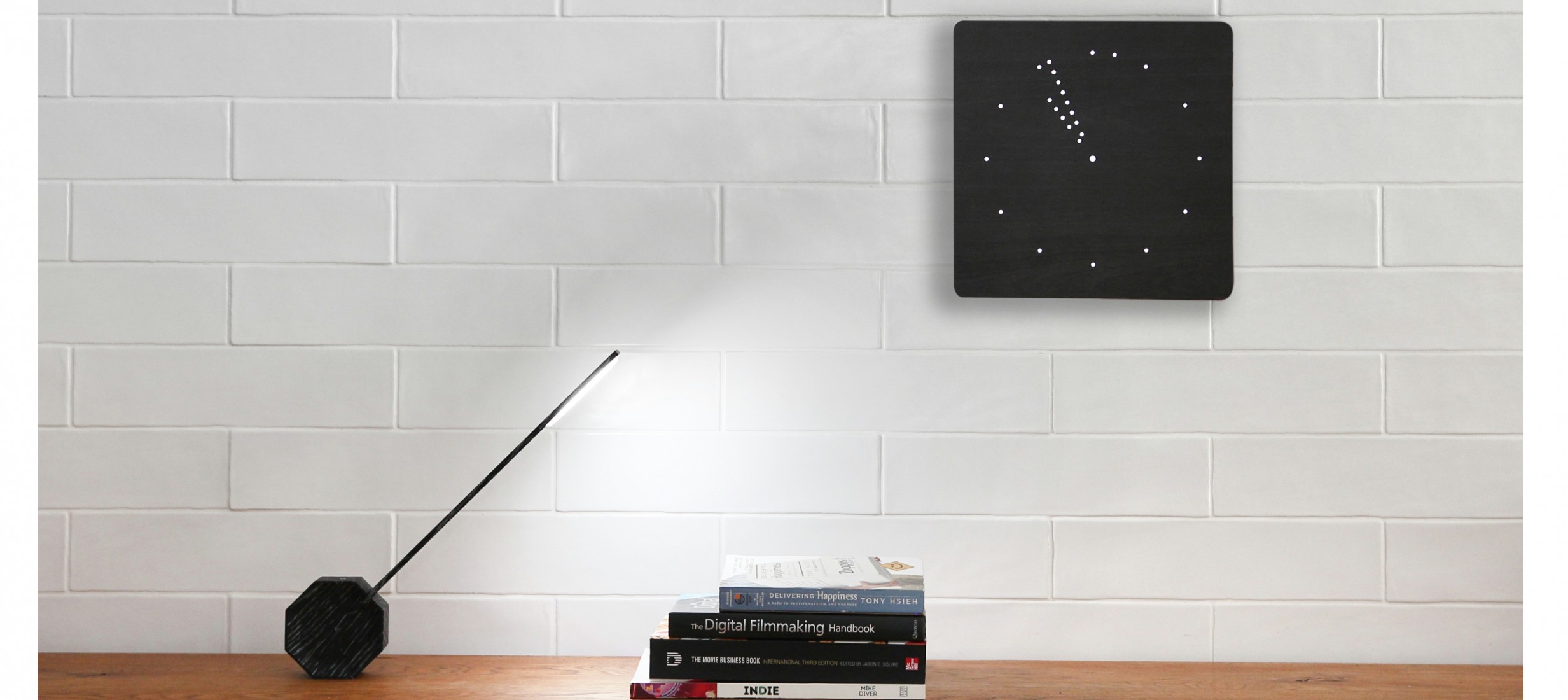 Gingko Octagon Desk Light - Black GK11B10