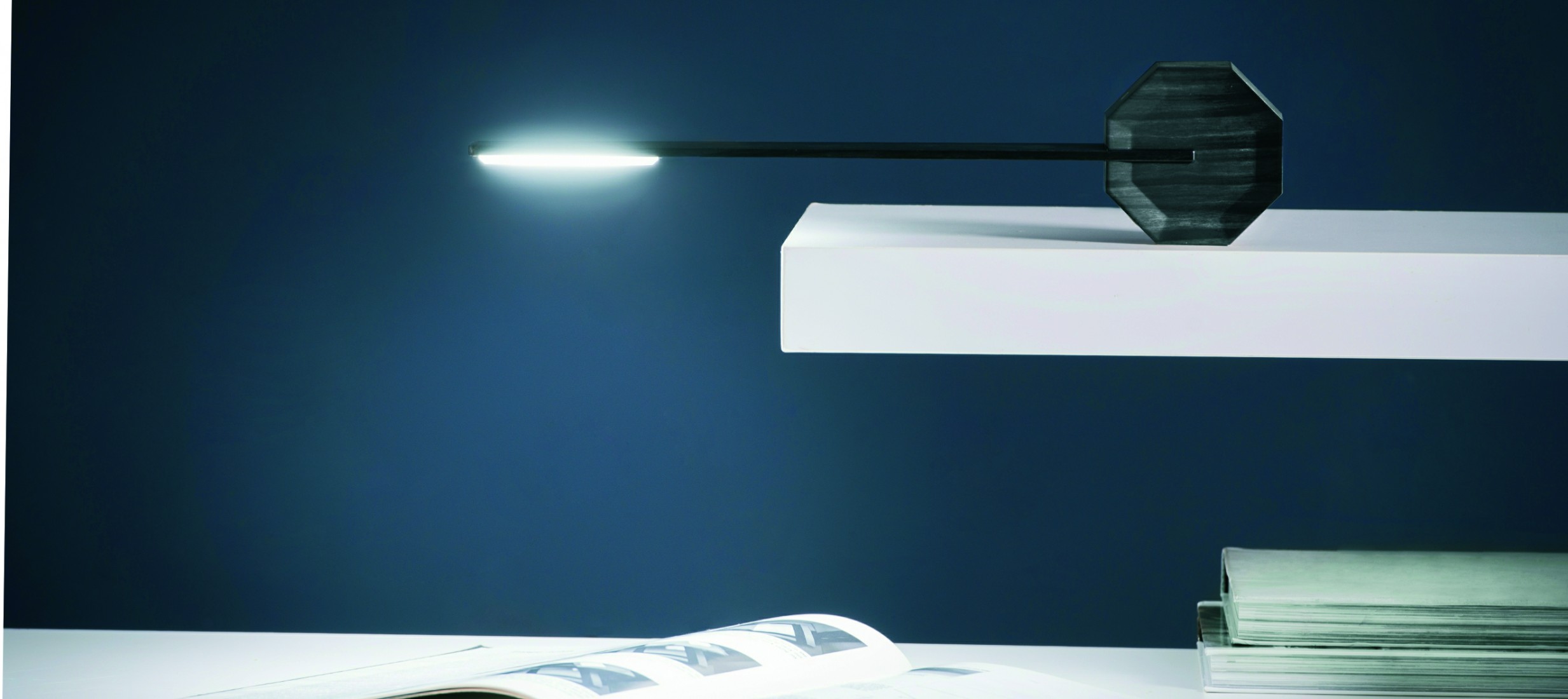 Gingko Octagon Desk Light - Black GK11B10