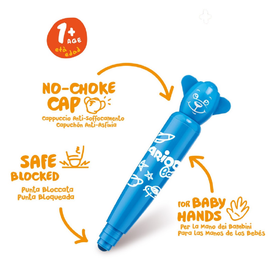 Carioca Μαρκαδόροι Teddy Baby 6 τεμαχίων 42815