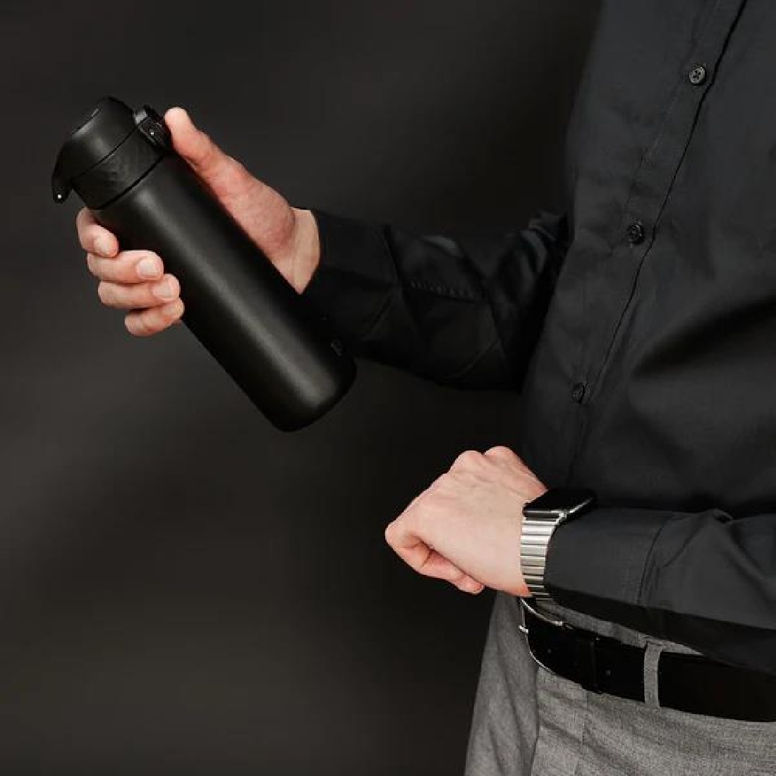 Παγούρι Μεταλλικό Θερμός 500ml Black ION8