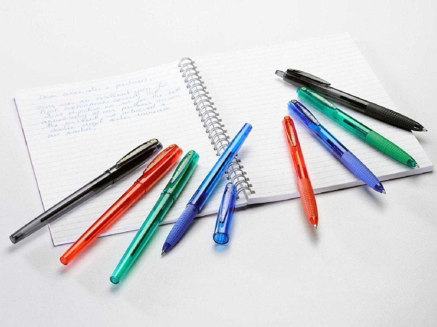 Στυλό με καπάκι Super grip Fine Μπλέ Pilot