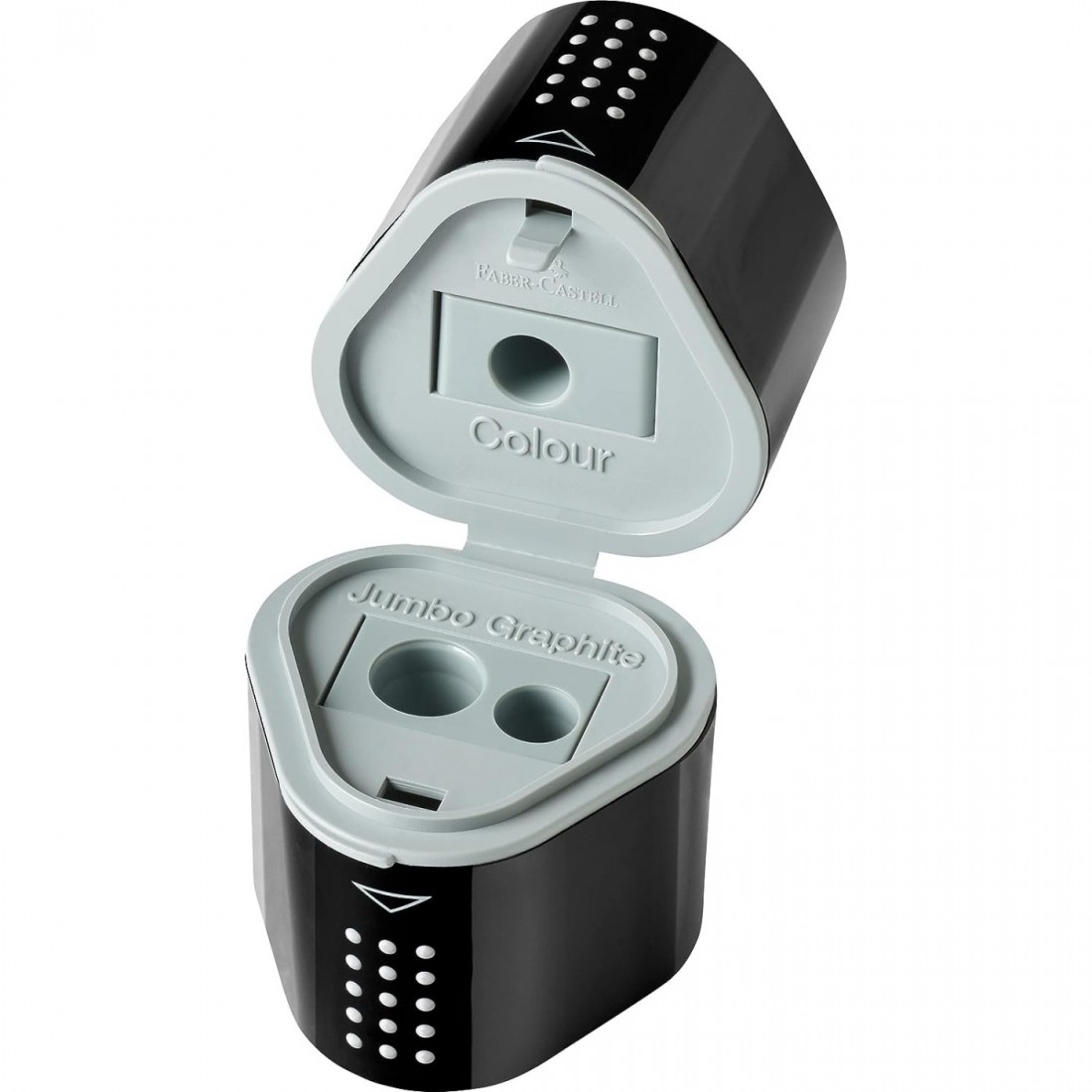 Faber-Castell 580024 Grip 2001 Pencil Set 5-Piece with 3 Pencils, Eraser and Sharpener, Black