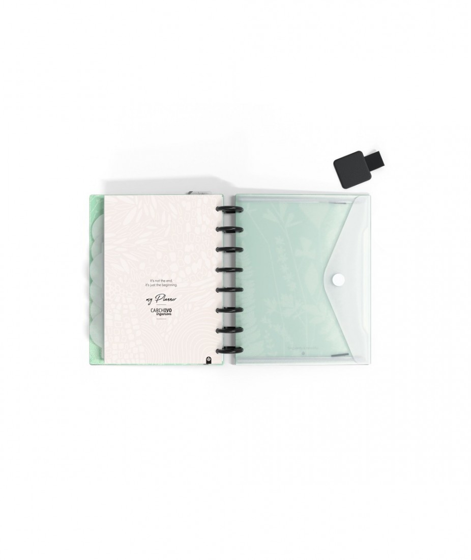 Planner A5 Πράσινο με λουλούδια 66035106 Carchivo