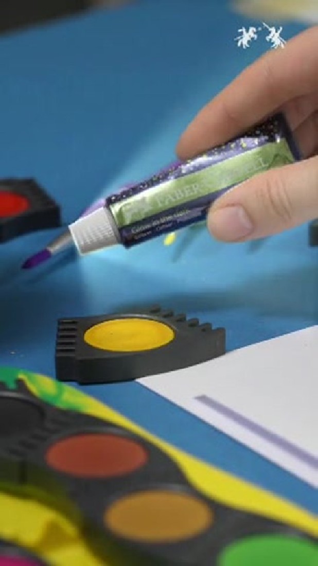 Faber Castell Glow in the dark glitter 12 ml, 2 tubes, 125092