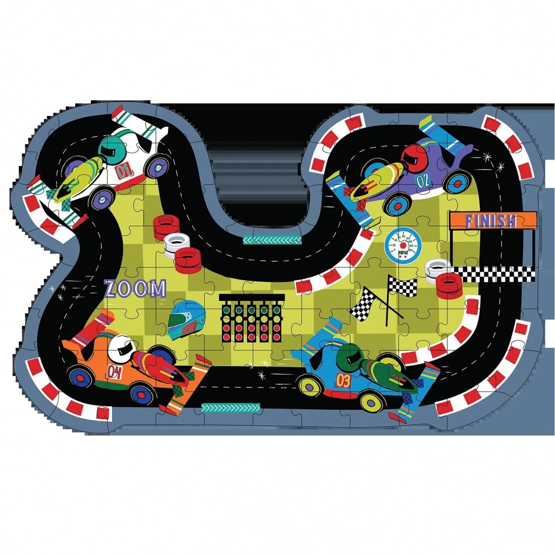 Puzzle 80τμχ. Race Track 49P6086 Floss & Rock
