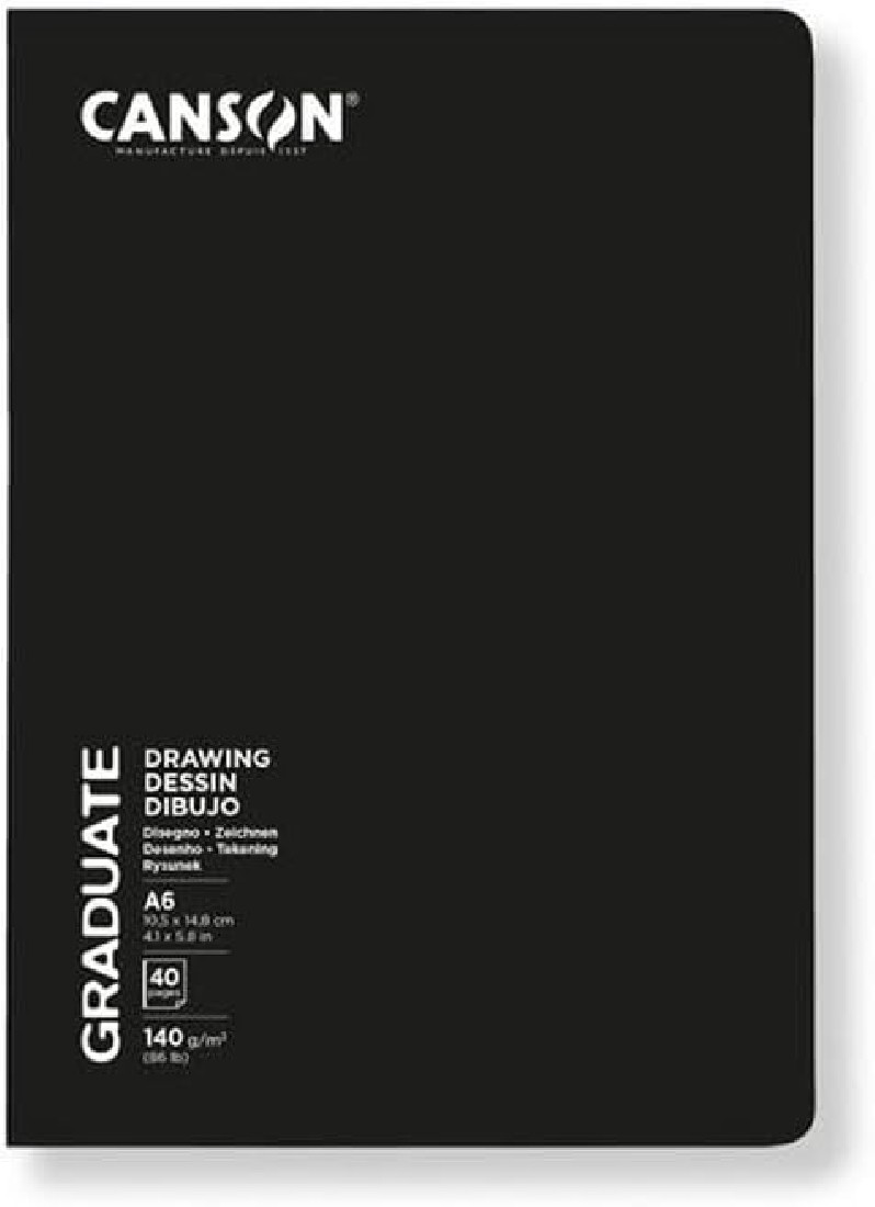 Μπλόκ Canson Graduate Sketch & Draw 10.5x14.8cm 140gr 20 Φύλλα