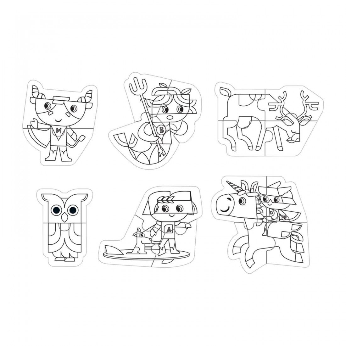 Shaped Puzzles Supermythos 28446 Oddy at sea.