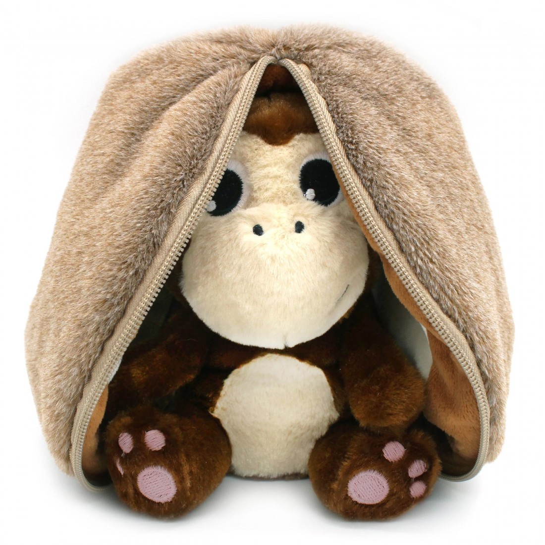 Coconet the monkey/coconut plush toy - Flipetz 80111 Les Deglingos.
