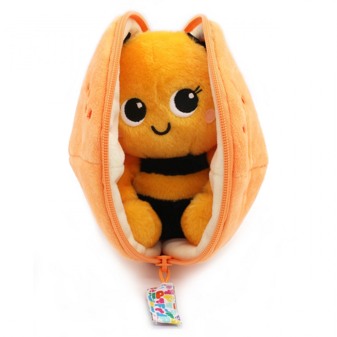 Buzzet the bee/tangerine plush toy - Flipetz 80107 Les Deglingos.