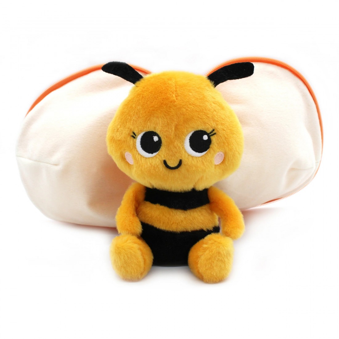Buzzet the bee/tangerine plush toy - Flipetz 80107 Les Deglingos.