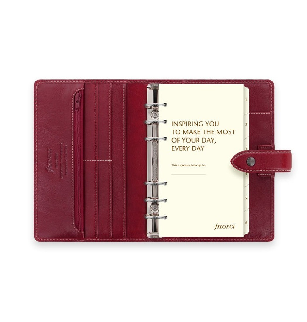 Filofax Organiser Personal Lockwood Burgundy 021704