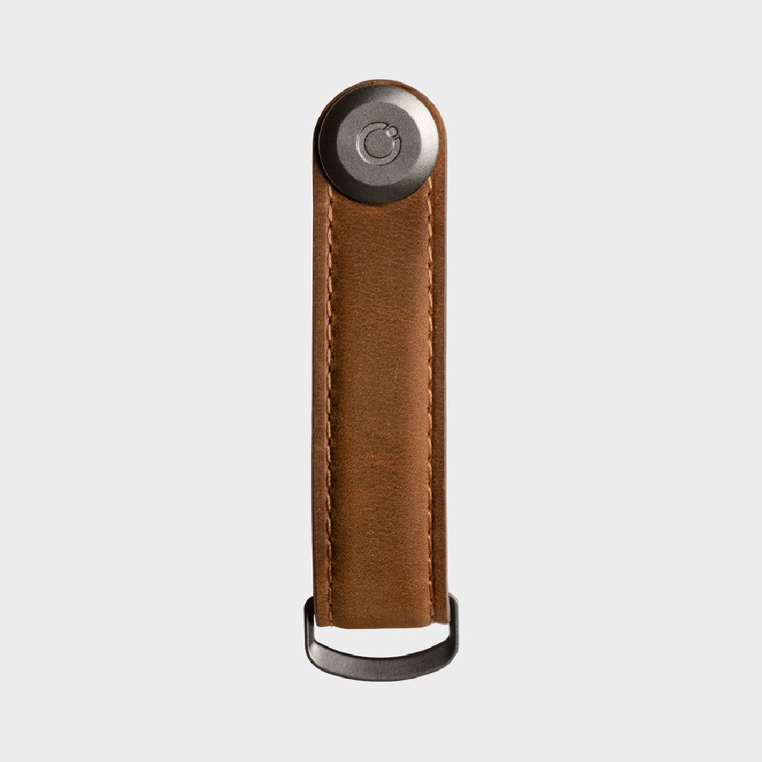 Orbitkey Key Organizer Crazy-Horse Chestnut Brown with Brown Stiching