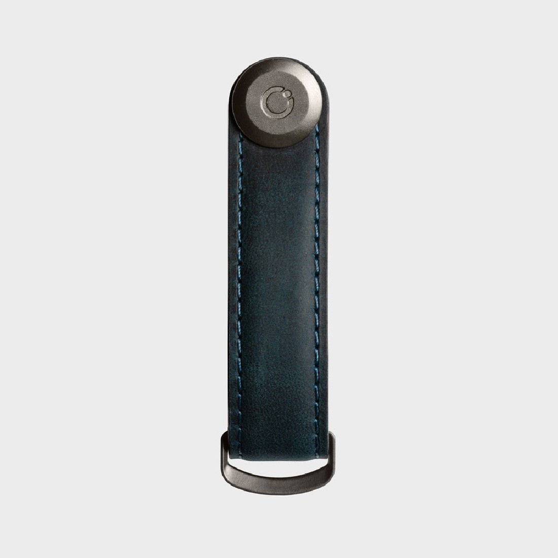 Orbitkey Key Organizer Crazy-Horse Marine Blue with Blue Stiching
