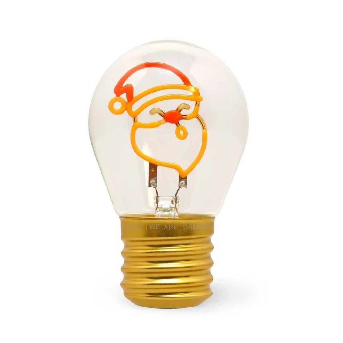  Santa Claus Lightbulb-Shaped Table Lamp - Bulb Fiction Legami