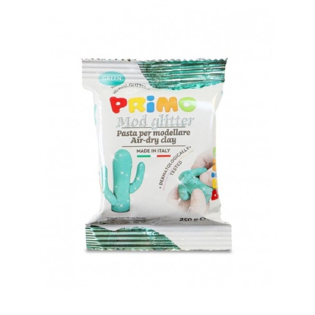 Πηλός 250gr glitter cmp Πράσινο Primo