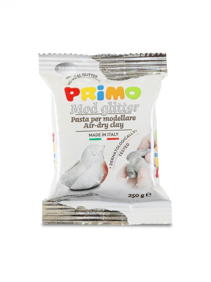 Πηλός 250gr glitter cmp Ασημί Primo