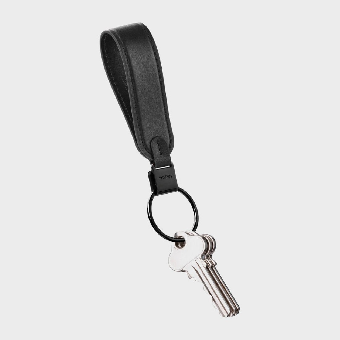 Orbitkey Loop Keychain Leather Black PLK1-BLK-101