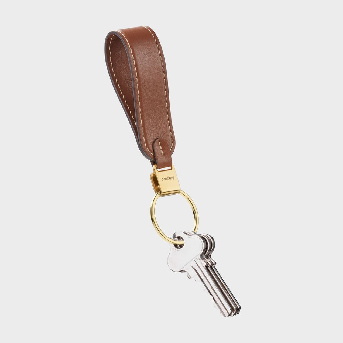 Orbitkey Loop Keychain Leather Caramel PLK1-CML-101
