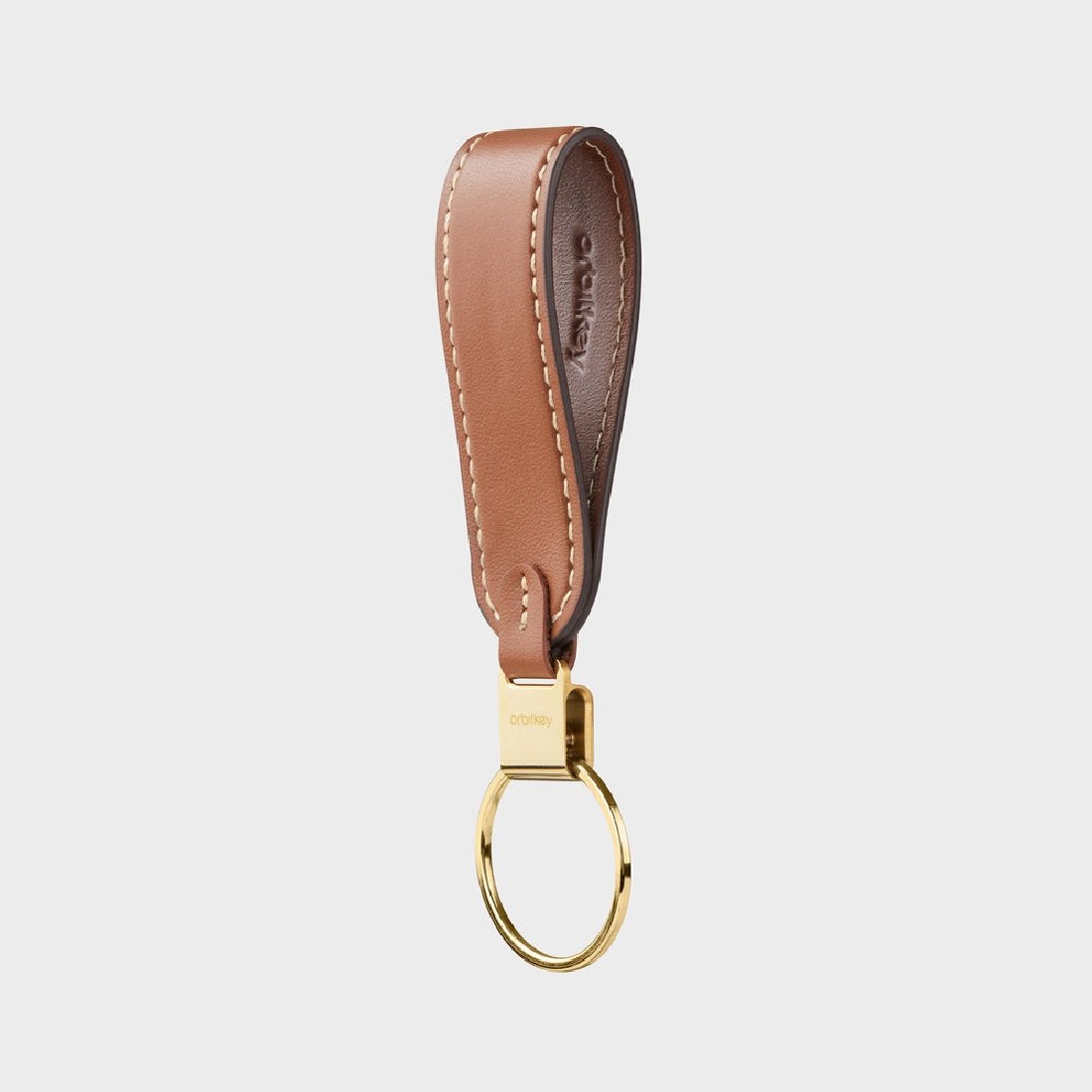 Orbitkey Loop Keychain Leather Caramel PLK1-CML-101