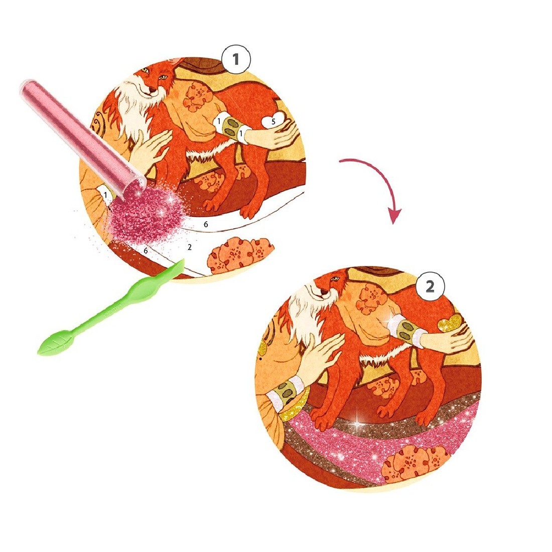 Inspired by Alfons Mucha- Ζωγραφίζω με γκλίτερ Νεράιδες 09383 Djeco