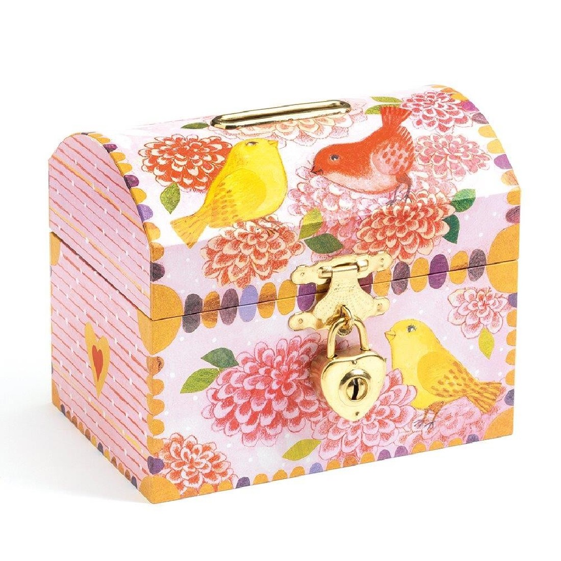 Ξύλινος κουμπαράς με κλειδαριά Πουλάκια 03330 Djeco