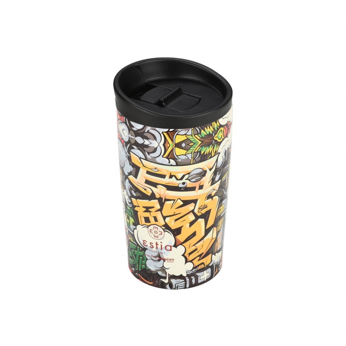 Θερμός Travel Mug Save the Aegean 350ml Graffiti Rhythm 25670 Estia Home Art
