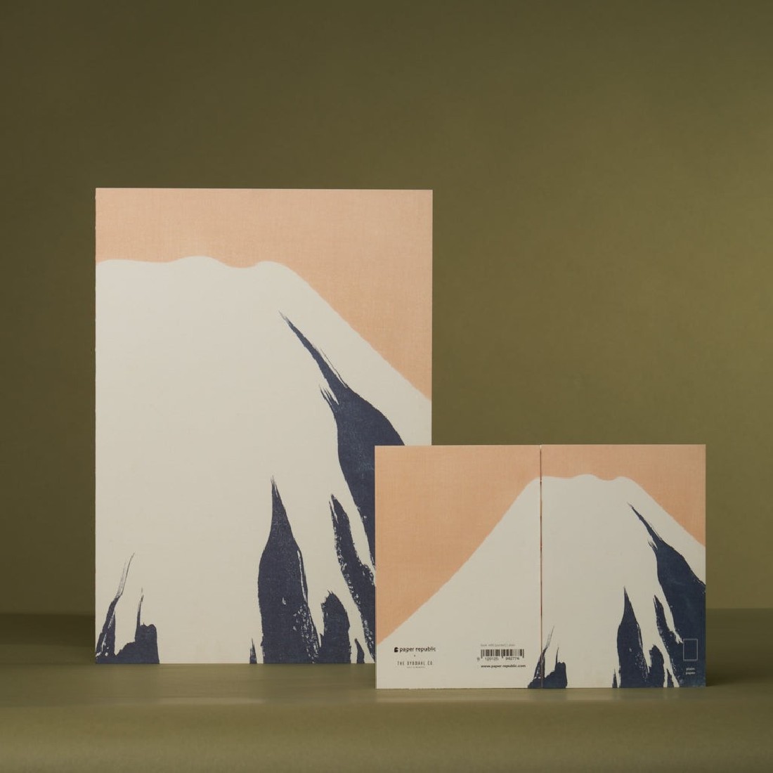 Paper Republic pocket 9,5x14cm book plain refill x The Dybdahl Co. the imposing Mt. Fuji