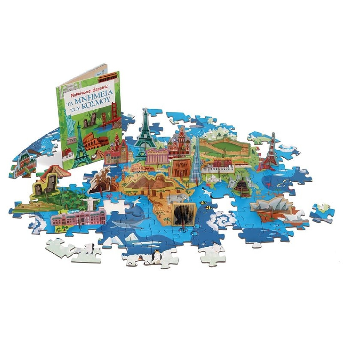 Μαθαίνω και εξερευνώ Puzzle 200τμχ. Τα μνημεία του κόσμου Ψυχογιός Kids