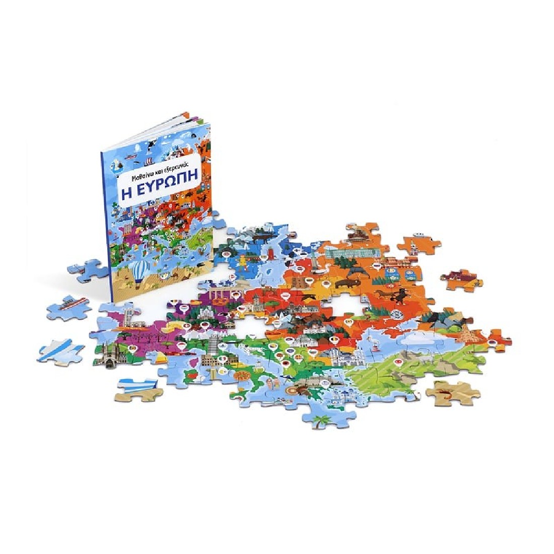 Μαθαίνω και εξερευνώ Puzzle 210τμχ. Η Ευρώπη Ψυχογιός Kids