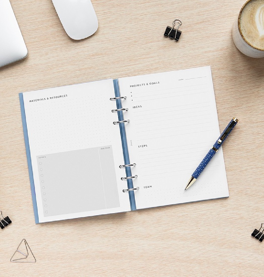 Filofax Refill A5 Organiser Projects and Goals Tracker 132685