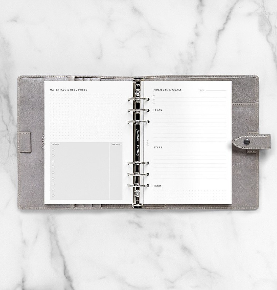 Filofax Refill A5 Organiser Projects and Goals Tracker 132685