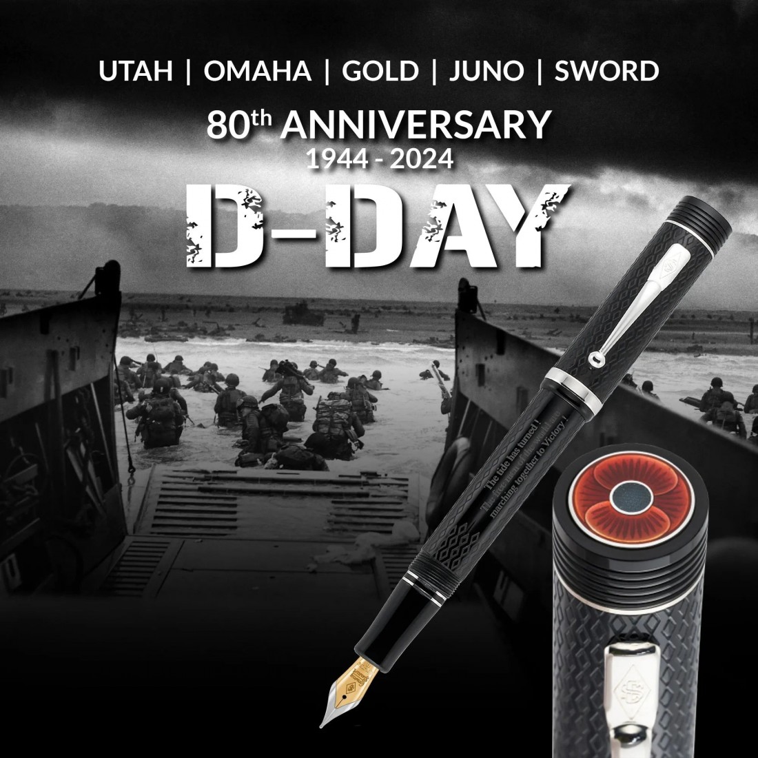 Conway Stewart Churchill D-Day 80th Anniversary Poppy Pen Limited Edition