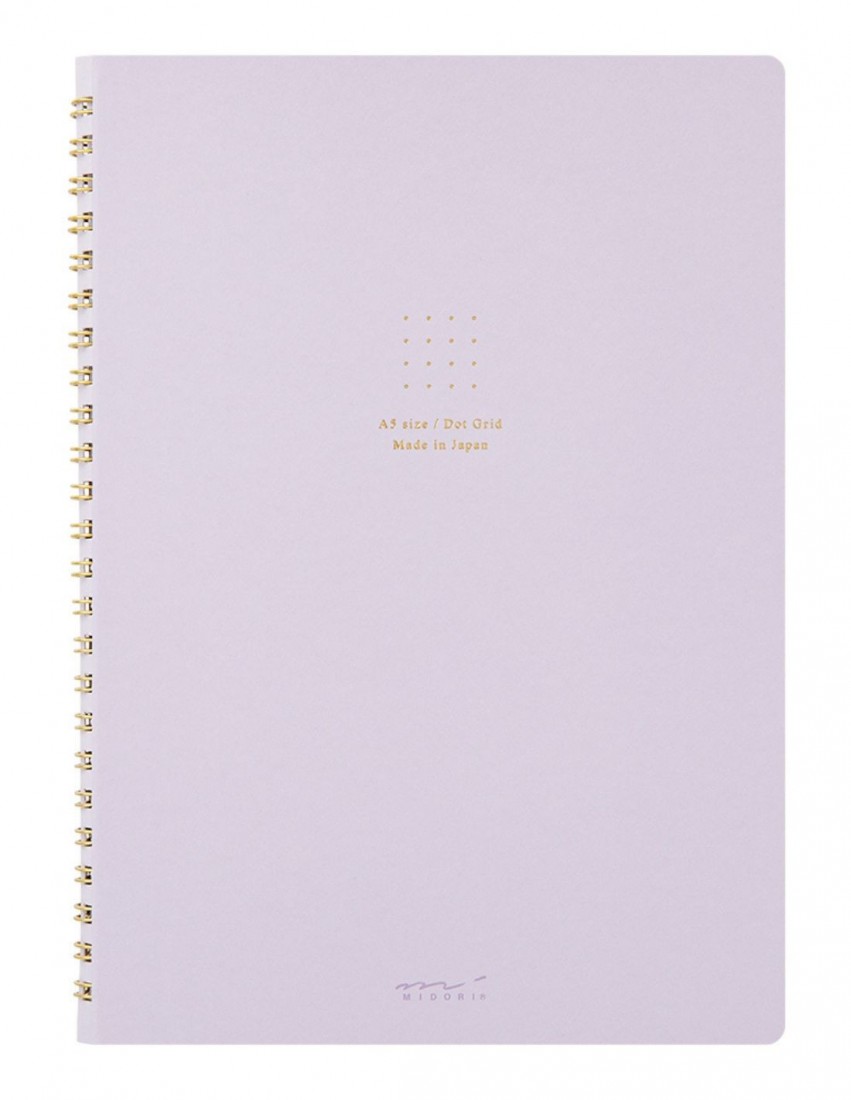 Midori Ring Notebook A5 Color Dot Grid Purple 15335-006