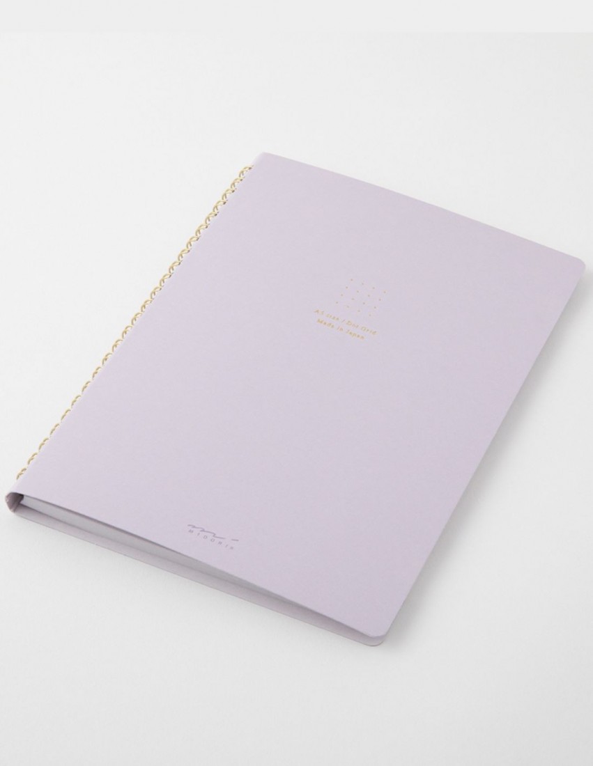 Midori Ring Notebook A5 Color Dot Grid Purple 15335-006
