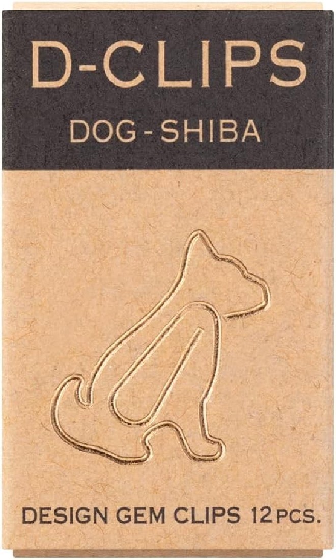 Midori paper clip, D-clips mini bpx, Shiba Inu, 12 pieces, 43344-006