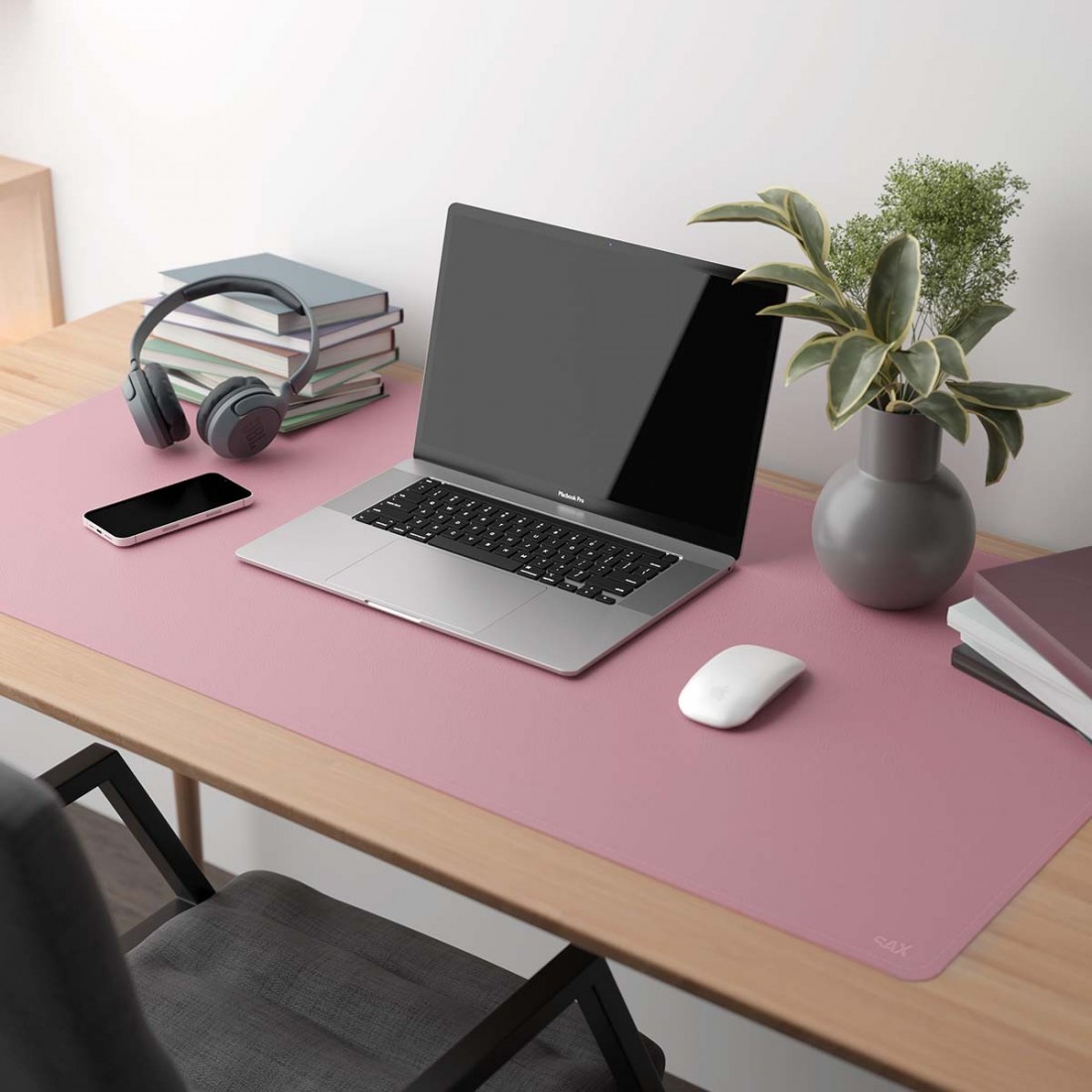 Σουμέν γραφείου( desk pad)  45χ90cm Αδιάβροχο διπλής όψης, light rose/dark rose, 2-700-01 SAX