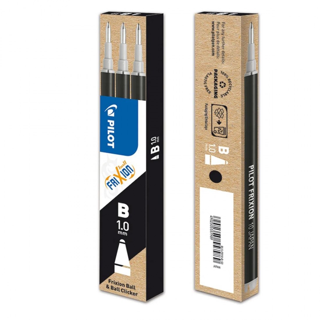 Pilot Frixion Ανταλλακτικό Μελάνι για Στυλό σε Μαύρο χρώμα 1.0mm 3τμχ