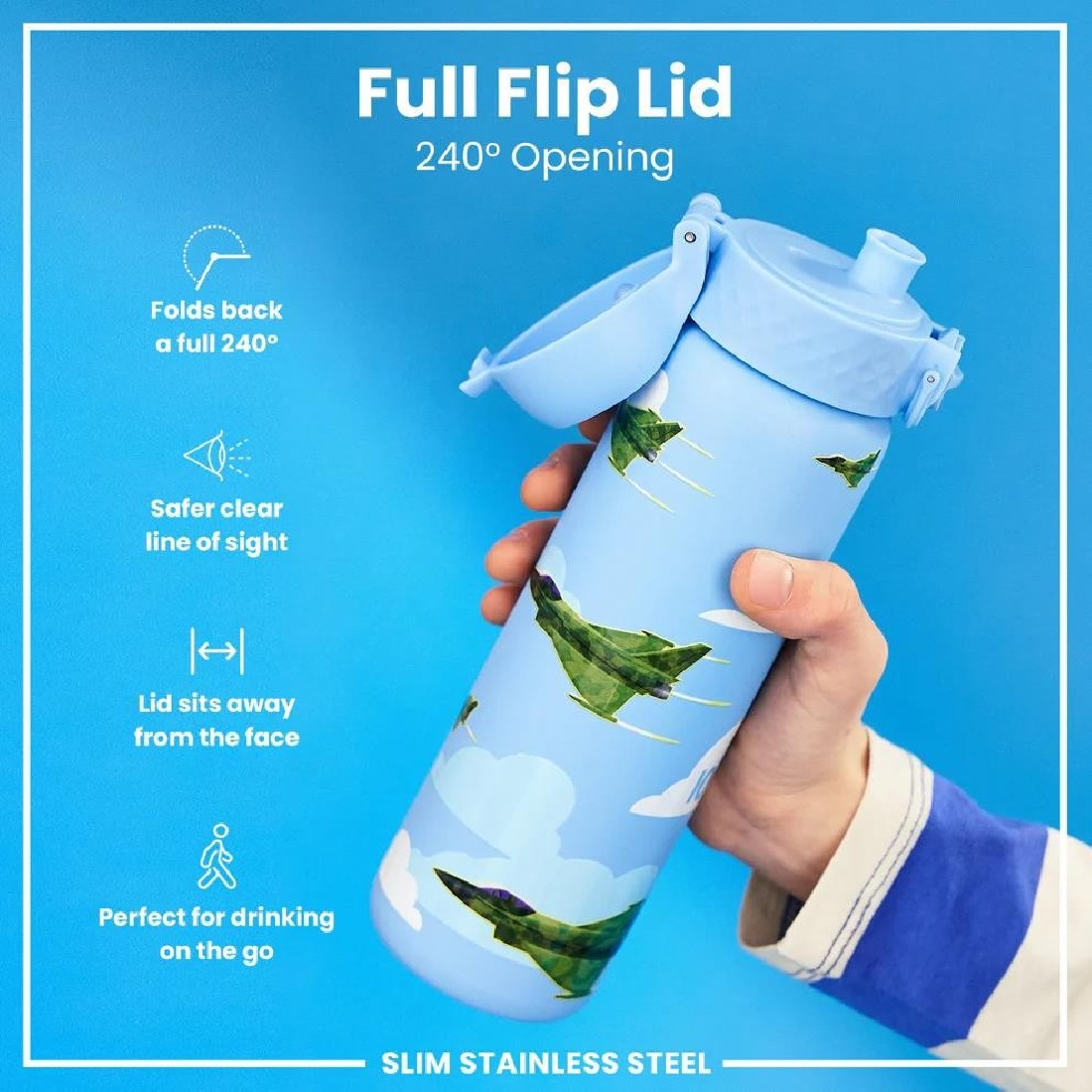 Παγούρι μεταλλικό 600ml Fighter Jets ION8