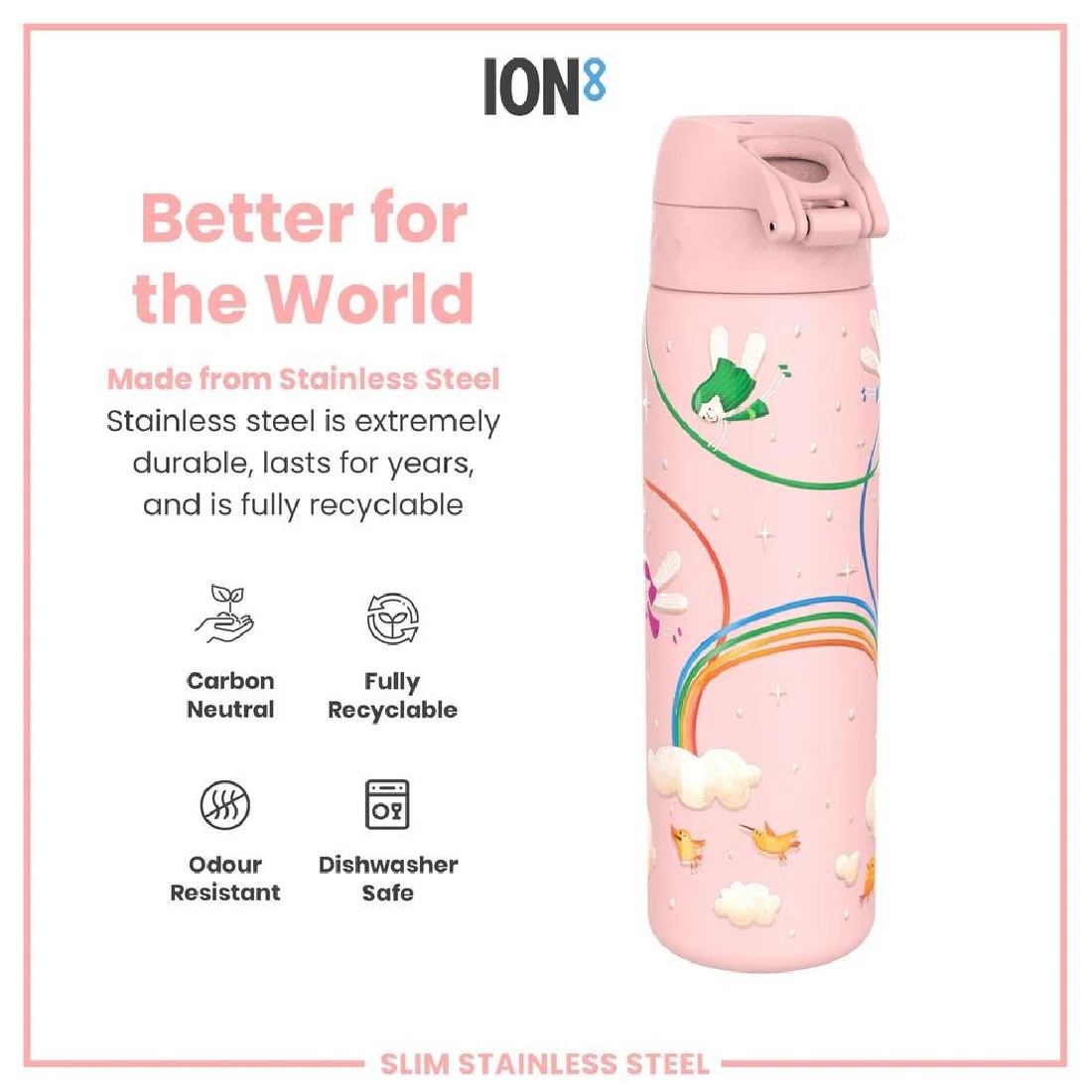 Παγούρι μεταλλικό 600ml Fairy ION8