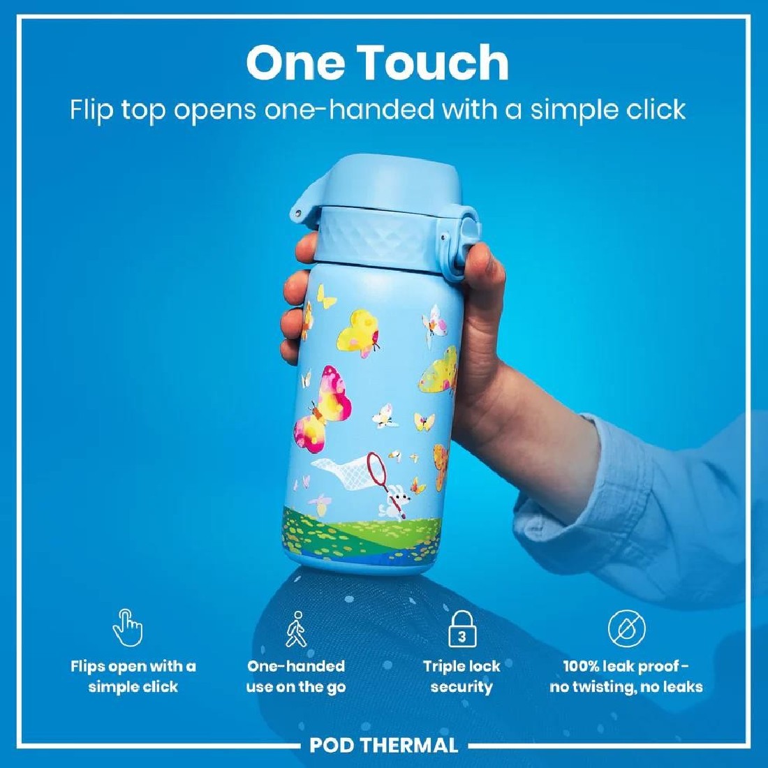 Παγούρι Μεταλλικό Θερμός 320ml Butterfly Catcher ION8