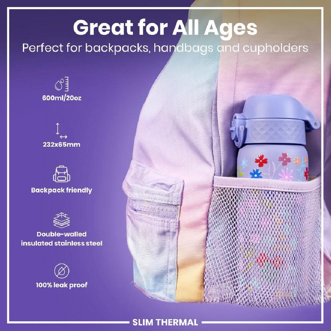 Παγούρι Μεταλλικό Θερμός 500ml Ditsy Floral ION8