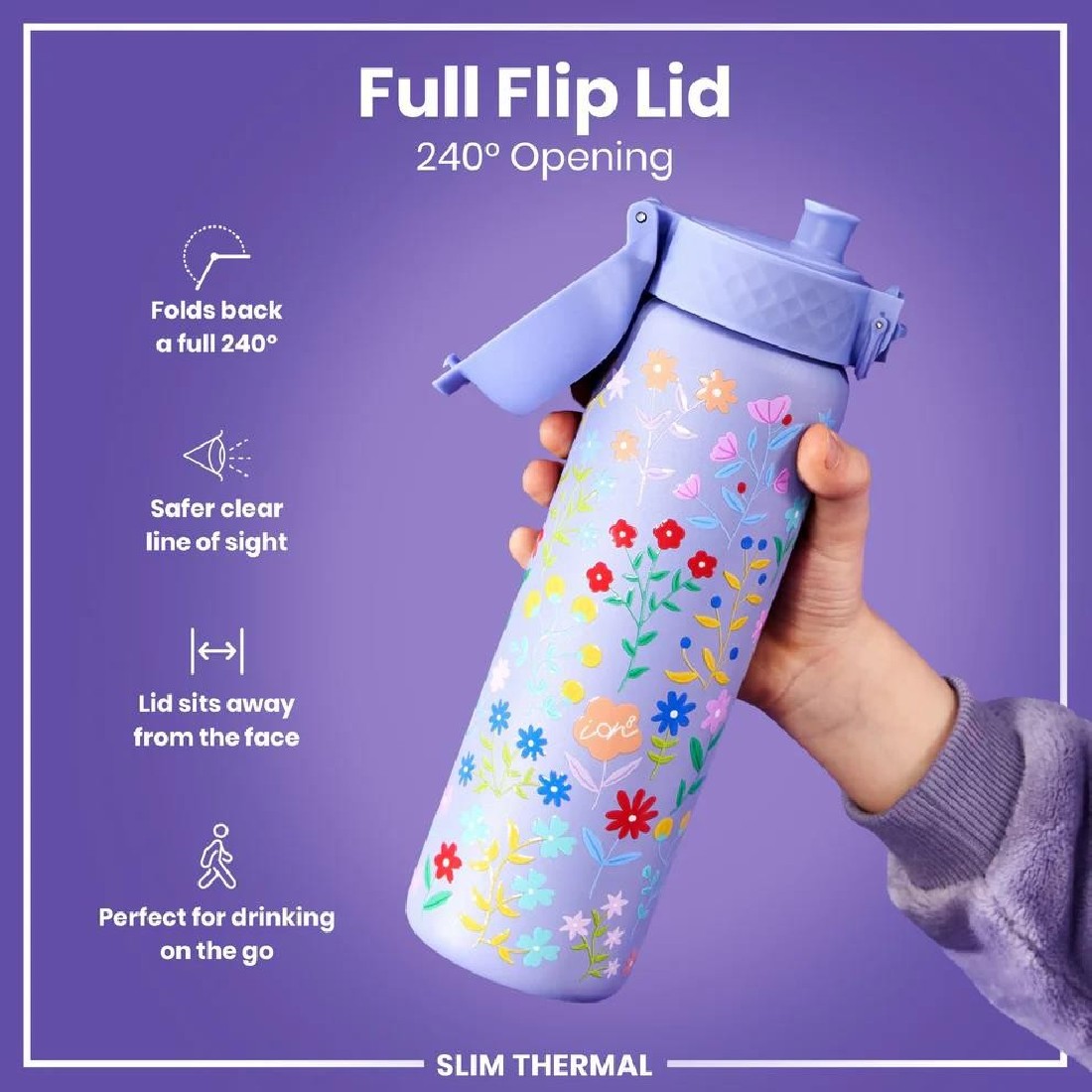 Παγούρι Μεταλλικό Θερμός 500ml Ditsy Floral ION8