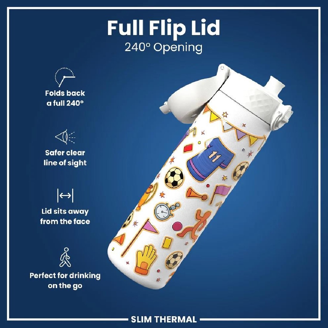 Παγούρι Μεταλλικό Θερμός 500ml Football ION8