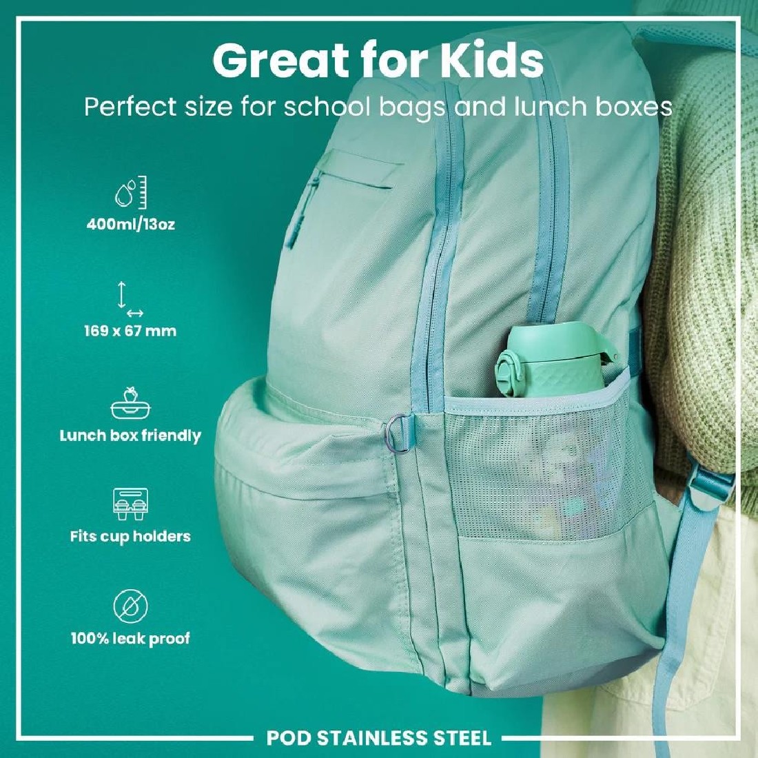 Παγούρι μεταλλικό 400ml Farming Animals ION8