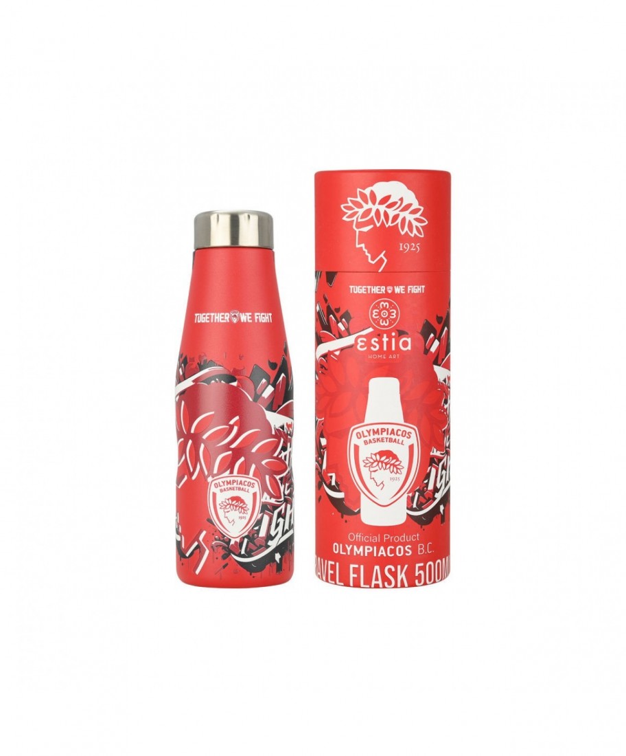 Θερμός Travel Flask 500ml Olympiacos B.C. Edition Together We Fight 27162 Estia Home Art