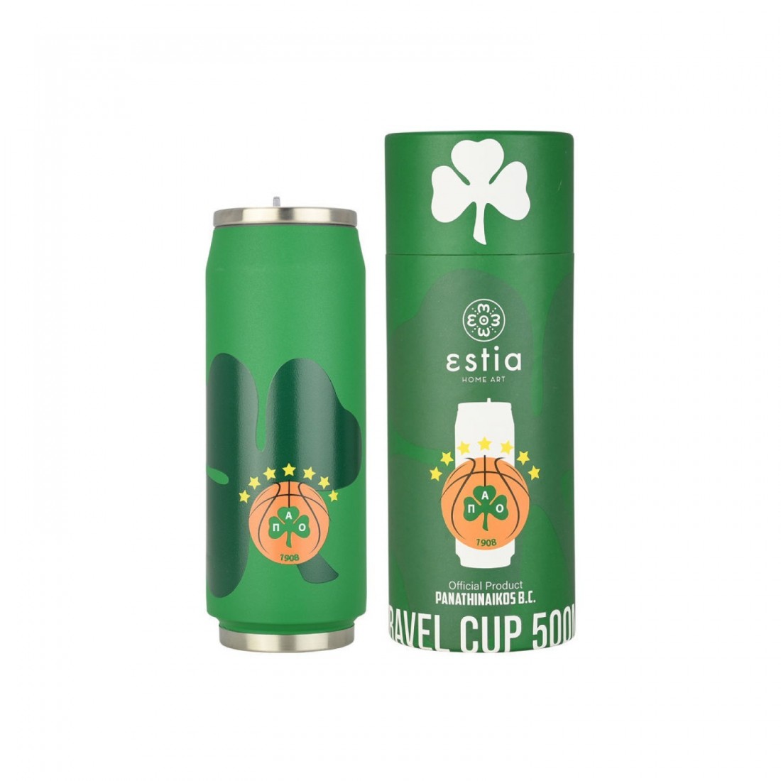 Travel Cup 500ml Panathinaikos B.C. Edition 00-27131 Estia Home Art