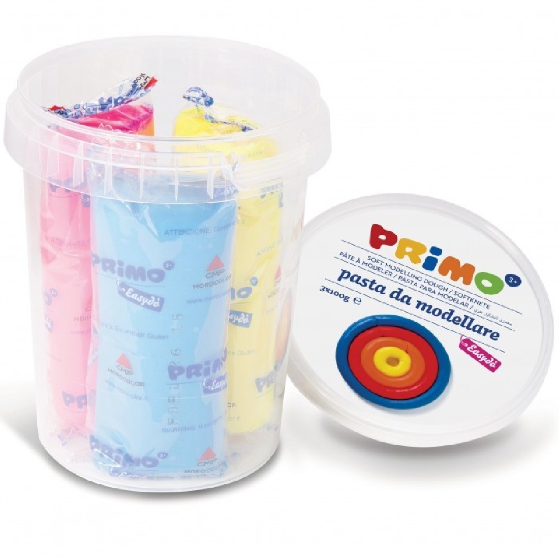 Πλαστοζυμαράκια 3 Xρωμάτων σε Ποτήρι 100gr 291ED300GF Primo